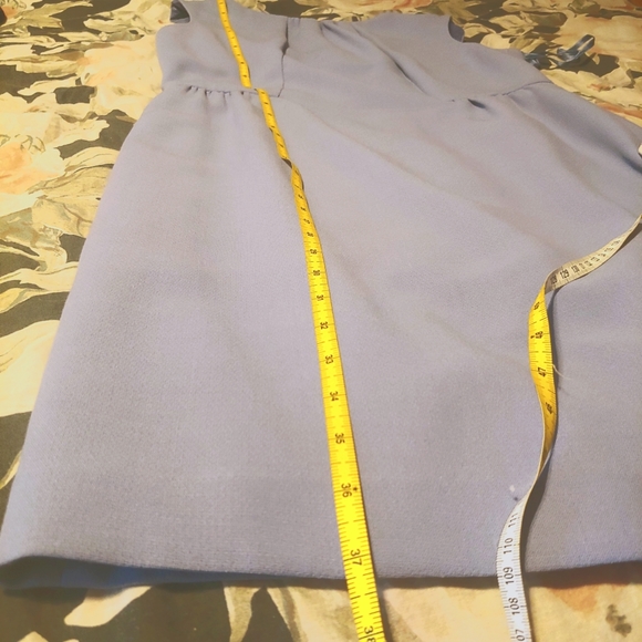 TALBOTS PETITES PLEATED ADORABLE MUTED SKY BLUE DRESS SIZE 8P - Picture 10 of 13